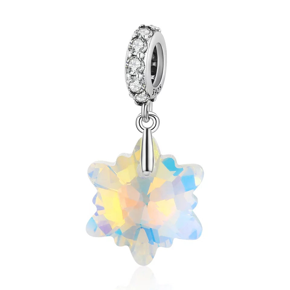 Sterling Silver Snowflake Dangle Charm