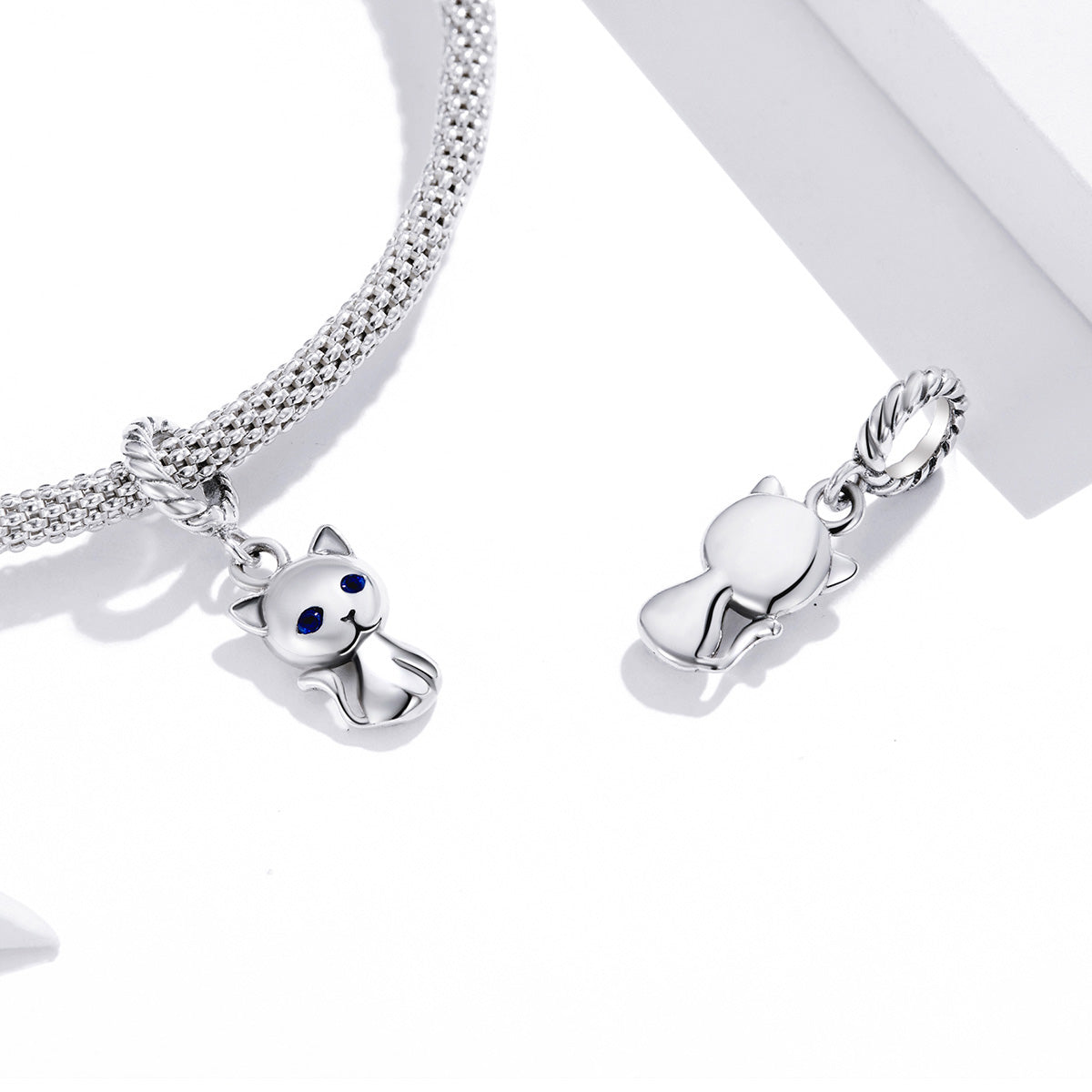 Sterling Silver Kitten Dangle Charm