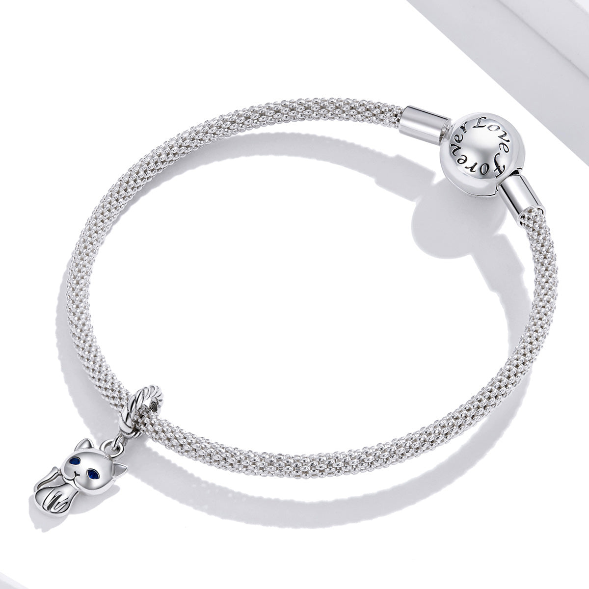 Sterling Silver Kitten Dangle Charm