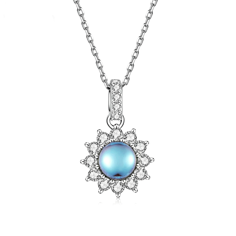 Sterling Silver Dazzling Sun Hypoallergenic Necklace