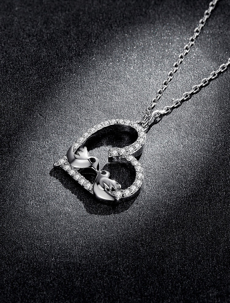 Sterling Silver Loving Bird Hypoallergenic Necklace