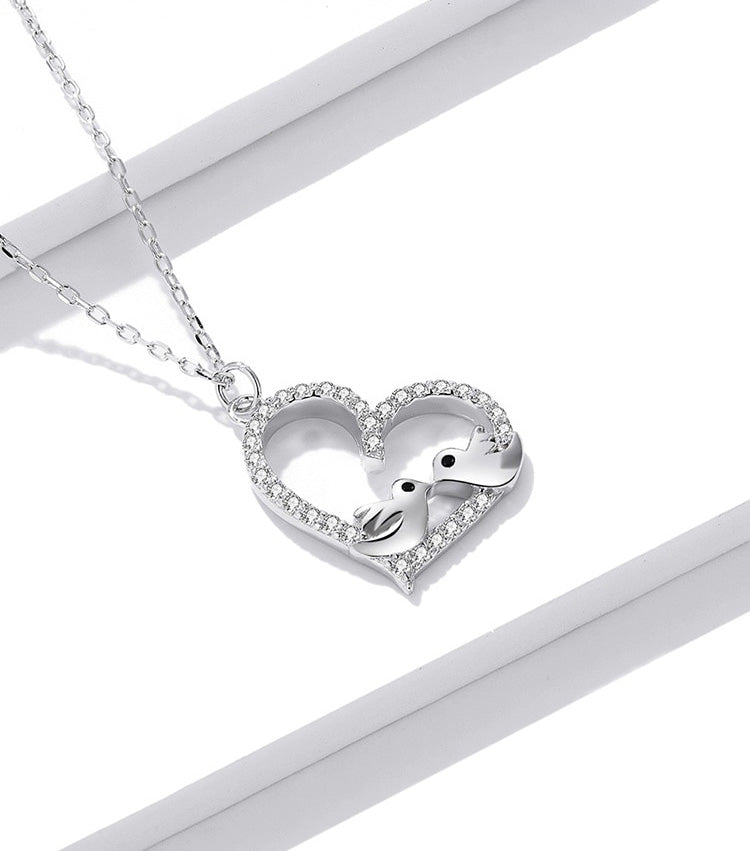 Sterling Silver Loving Bird Hypoallergenic Necklace
