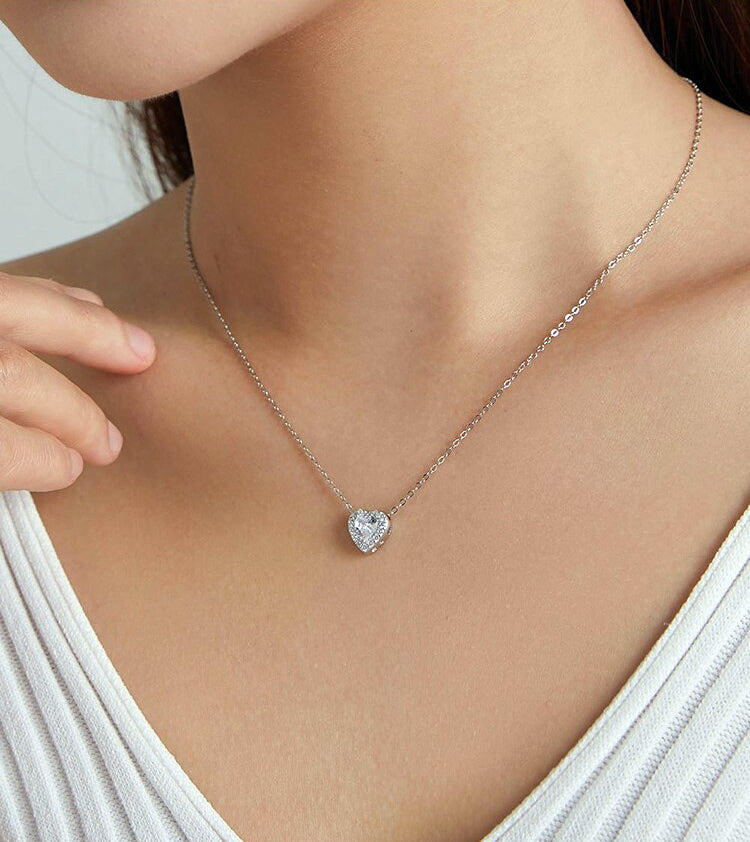 Sterling Silver Bright Love Hypoallergenic Necklace