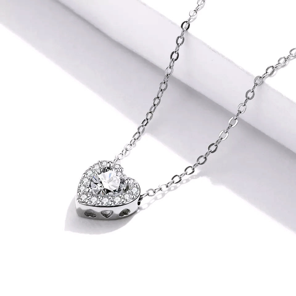 Sterling Silver Bright Love Hypoallergenic Necklace