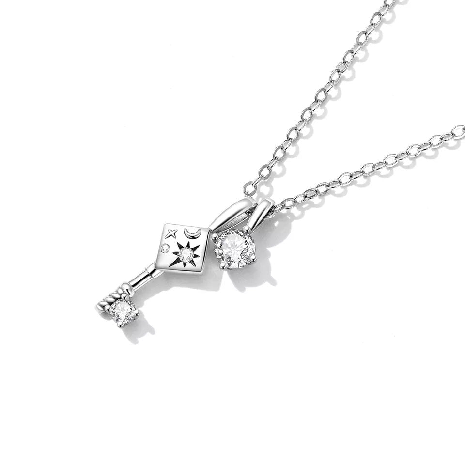 Sterling Silver Lock & Key Hypoallergenic Necklace