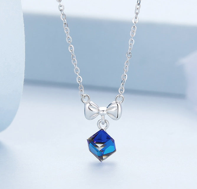 Sterling Silver Luxury Crystal Hypoallergenic Necklace