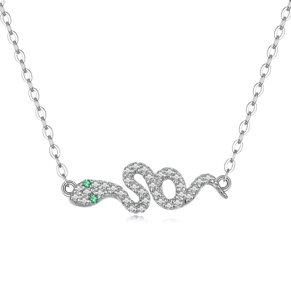 Sterling Silver Delicate Snake Hypoallergenic Necklace