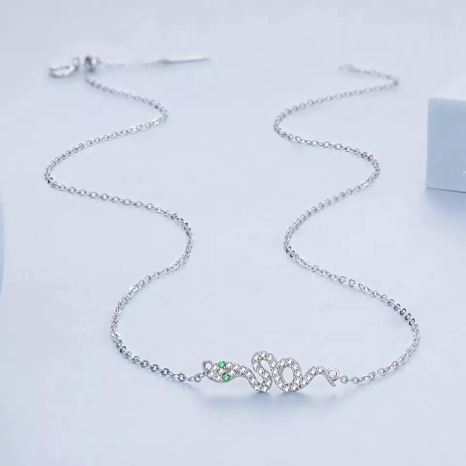 Sterling Silver Delicate Snake Hypoallergenic Necklace