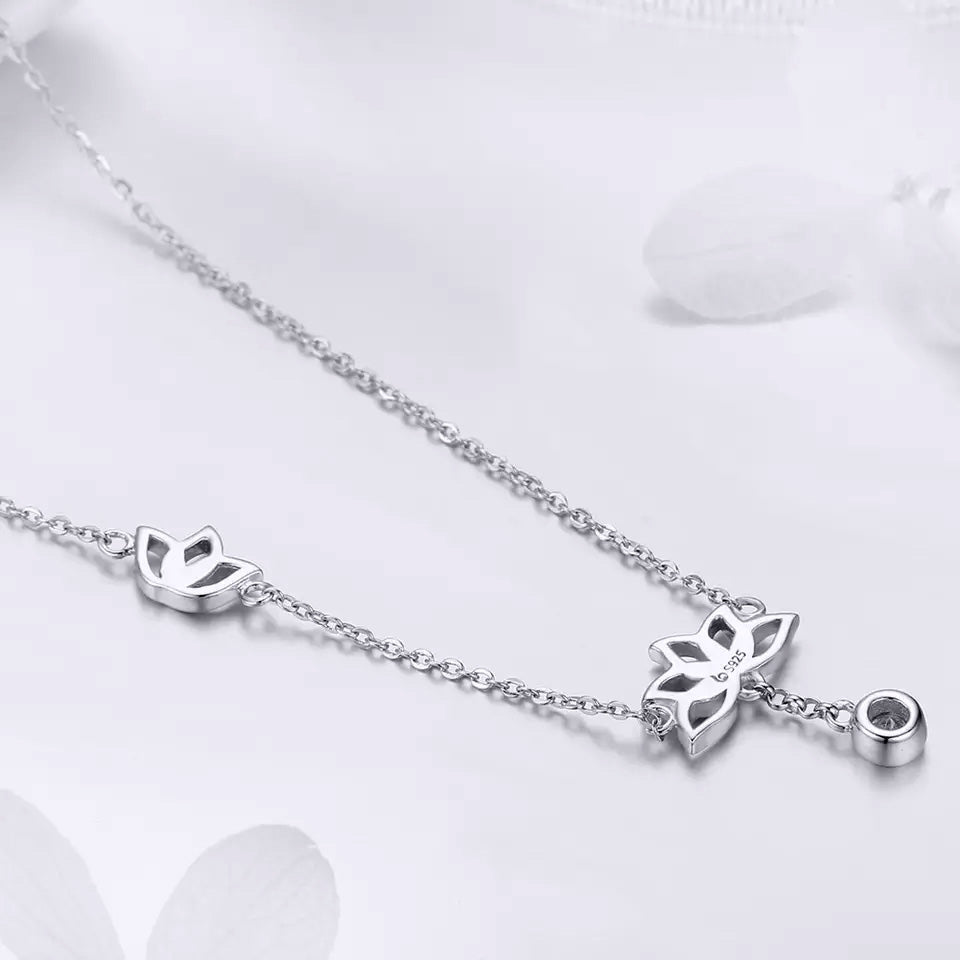 Sterling Silver Elegant Lotus Hypoallergenic Necklace