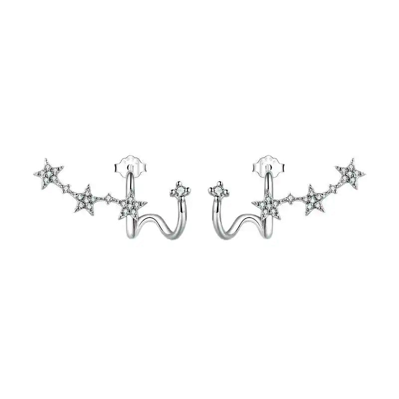 Sterling Silver Constellation Stud Hypoallergenic Earrings