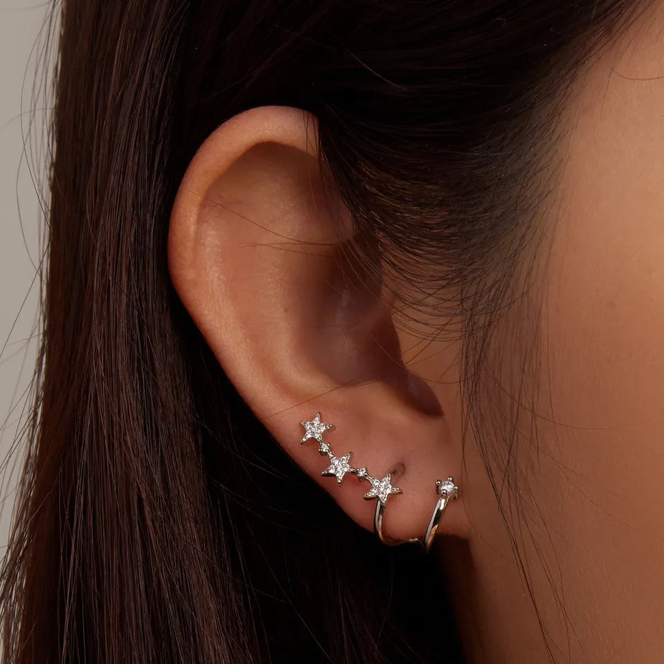 Sterling Silver Constellation Stud Hypoallergenic Earrings