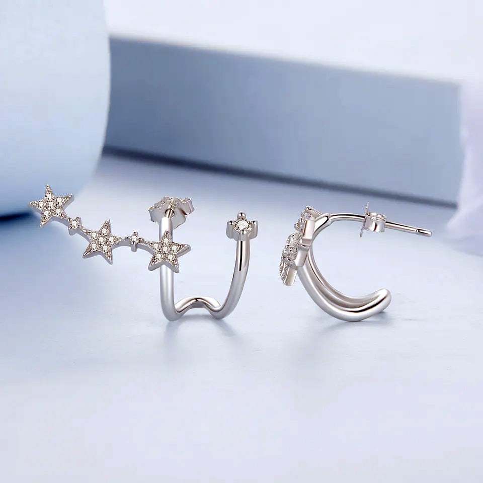 Sterling Silver Constellation Stud Hypoallergenic Earrings