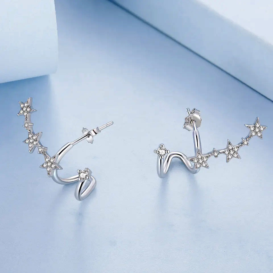 Sterling Silver Constellation Stud Hypoallergenic Earrings