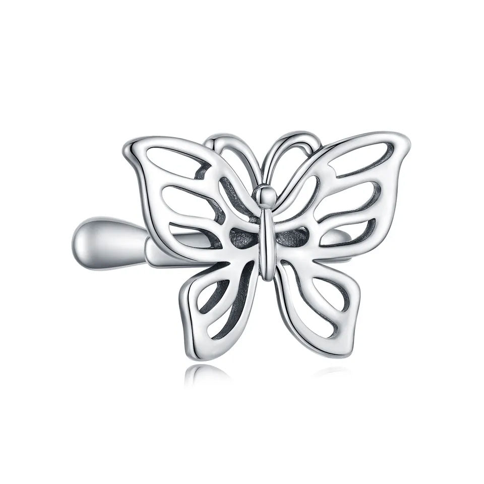 Sterling Silver Metallic Butterfly Hypoallergenic Ear Cuff