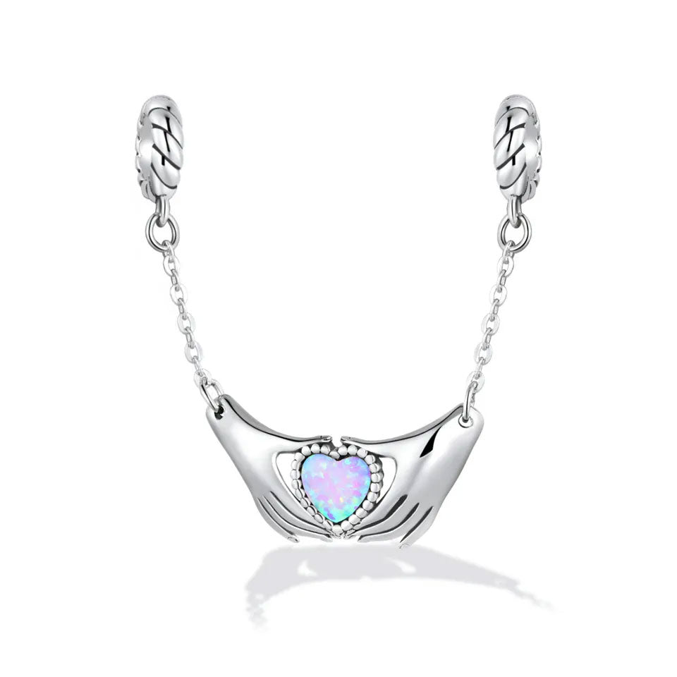 Sterling Silver Warm Heart Hypoallergenic Dangle Charm