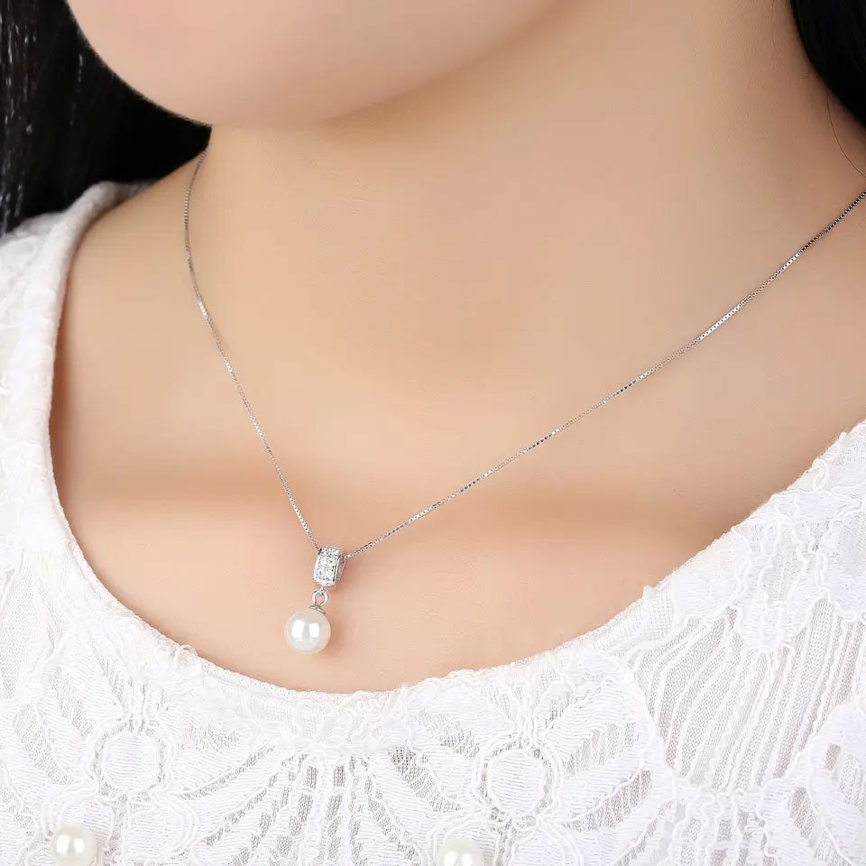 Sterling Silver Fancy Pearl Hypoallergenic Necklace