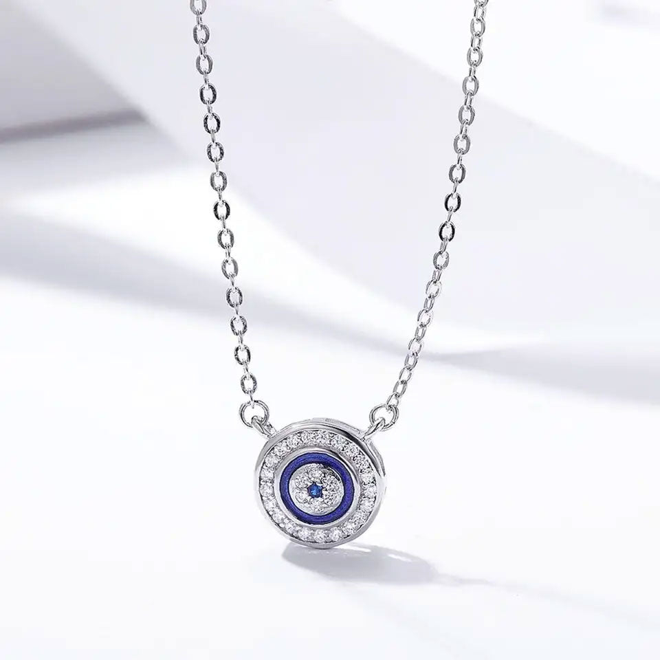 Sterling Silver Fine Lucky Eye Hypoallergenic Necklace