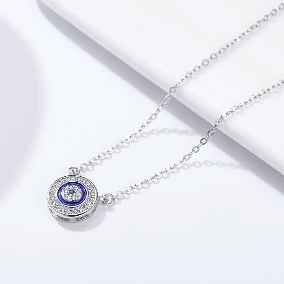 Sterling Silver Fine Lucky Eye Hypoallergenic Necklace