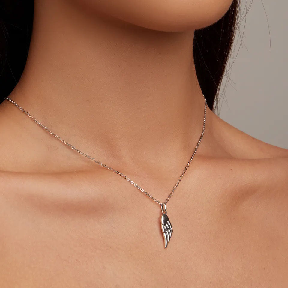 Sterling Silver My Angel Wing Hypoallergenic Necklace