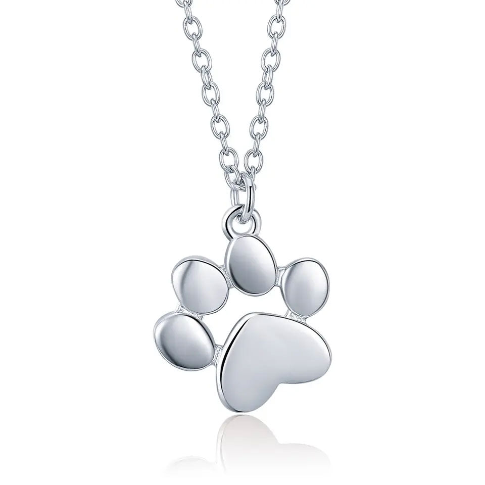 Sterling Silver Pet Paw Hypoallergenic Necklace