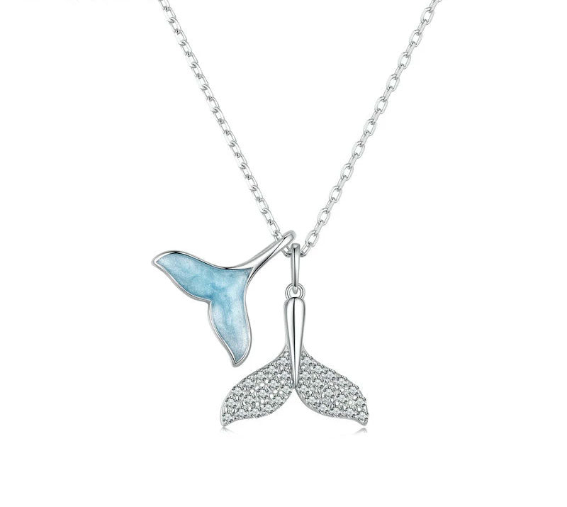 Sterling Silver Mermaid Tail Hypoallergenic Necklace