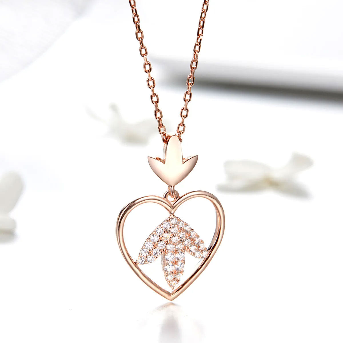 Sterling Silver Autumn Love Hypoallergenic Necklace