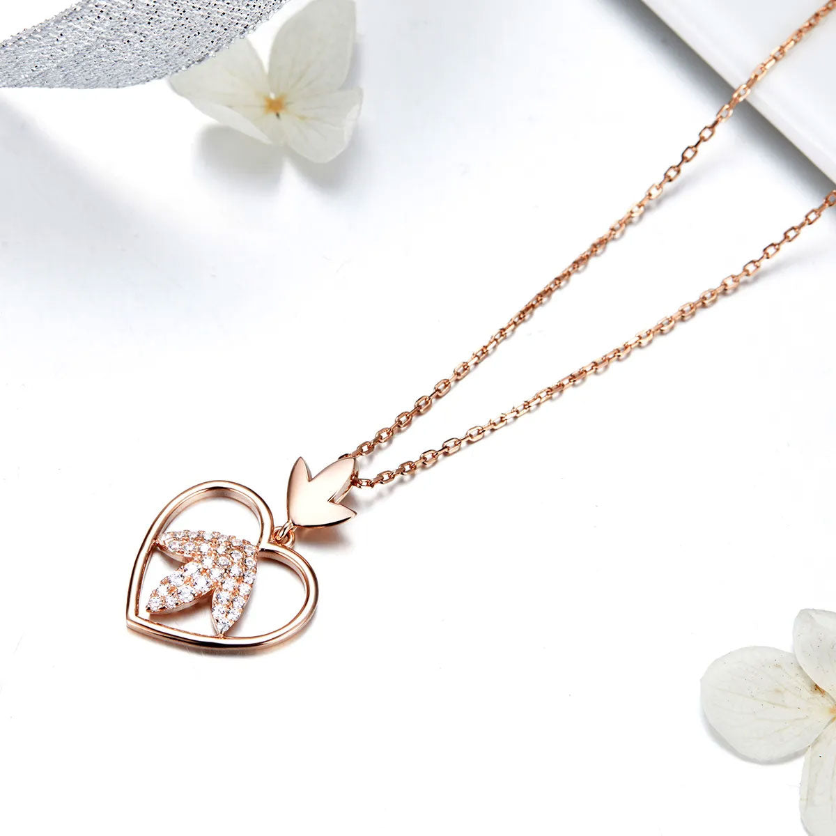 Sterling Silver Autumn Love Hypoallergenic Necklace