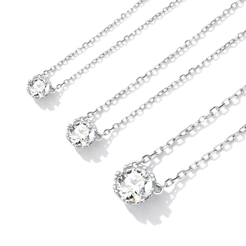 Sterling Silver Sparkling CZ Hypoallergenic Necklace