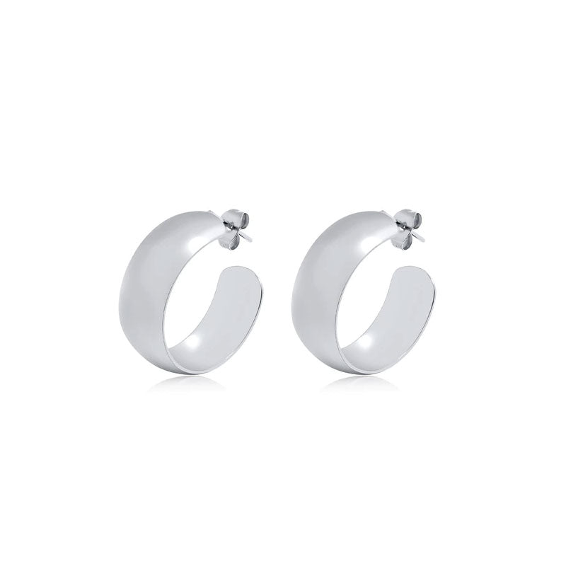 Stainless Steel Ring Stud Earrings