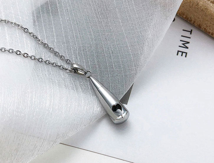 Stainless Steel Deep Love Urn Necklace (For Human Or Pet Ashes)