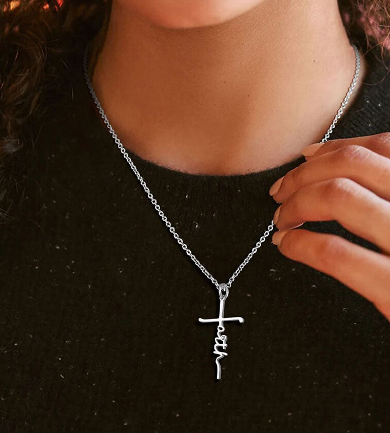 Stainless Steel Faith Cross Necklace