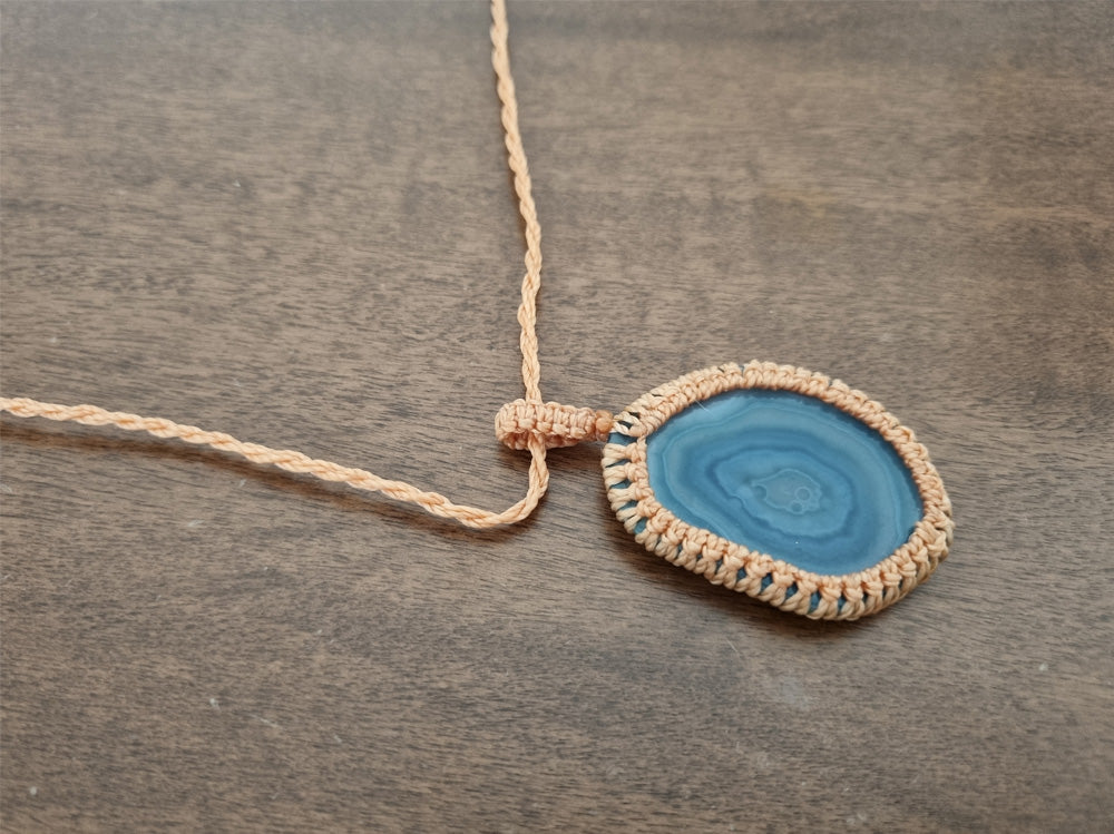 Natural Blue Quartz Handmade Necklace